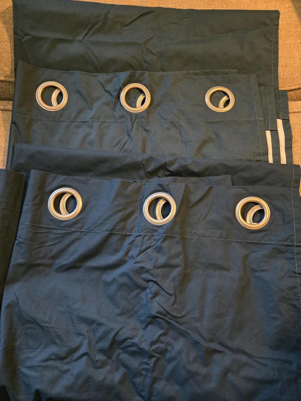 Sun Zero Cyrus Energy Saving Dark Teal Grommet Top Blackout Curtain Panels (2)